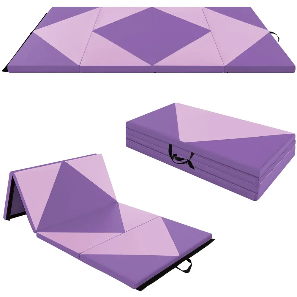 Складной гимнастический мат Costway FH10092ZS (Pink/Purple) - 2