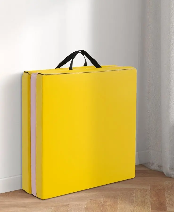 Складной гимнастический мат Costway FH10093HF (Yellow/Pink)