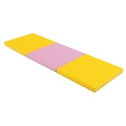 Складной гимнастический мат Costway FH10093HF (Yellow/Pink)
