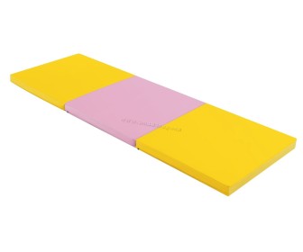 Saltea pliabila pentru gimnastica Costway FH10093HF (Yellow/Pink)