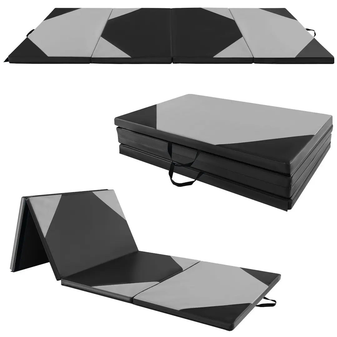 Saltea pliabila pentru gimnastica Costway FH10100GR (Grey/Black)