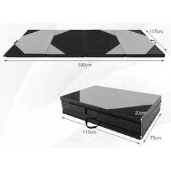 Saltea pliabila pentru gimnastica Costway FH10100GR (Grey/Black) Thumb