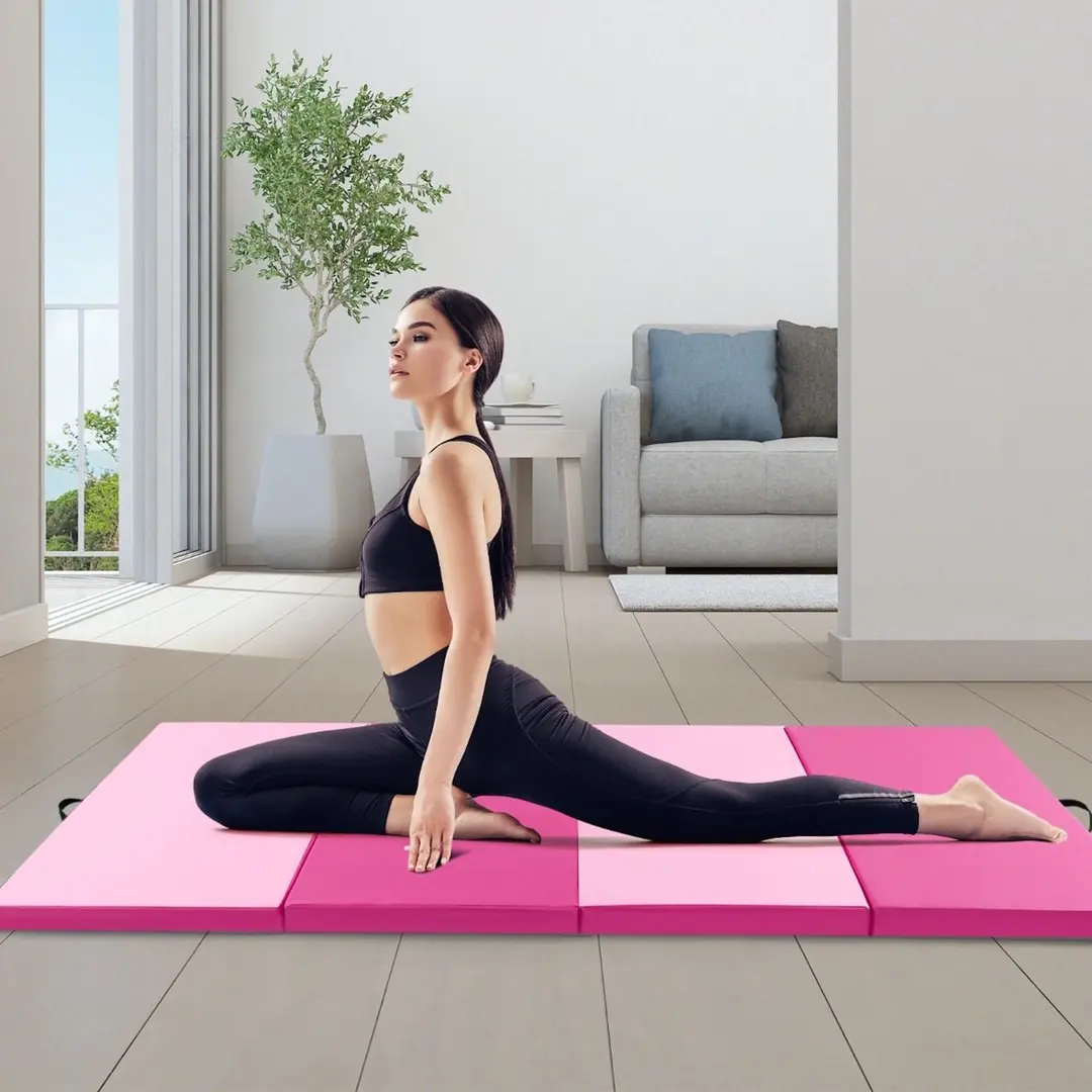 Saltea pliabila pentru gimnastica Costway FH10111RO (Pink)