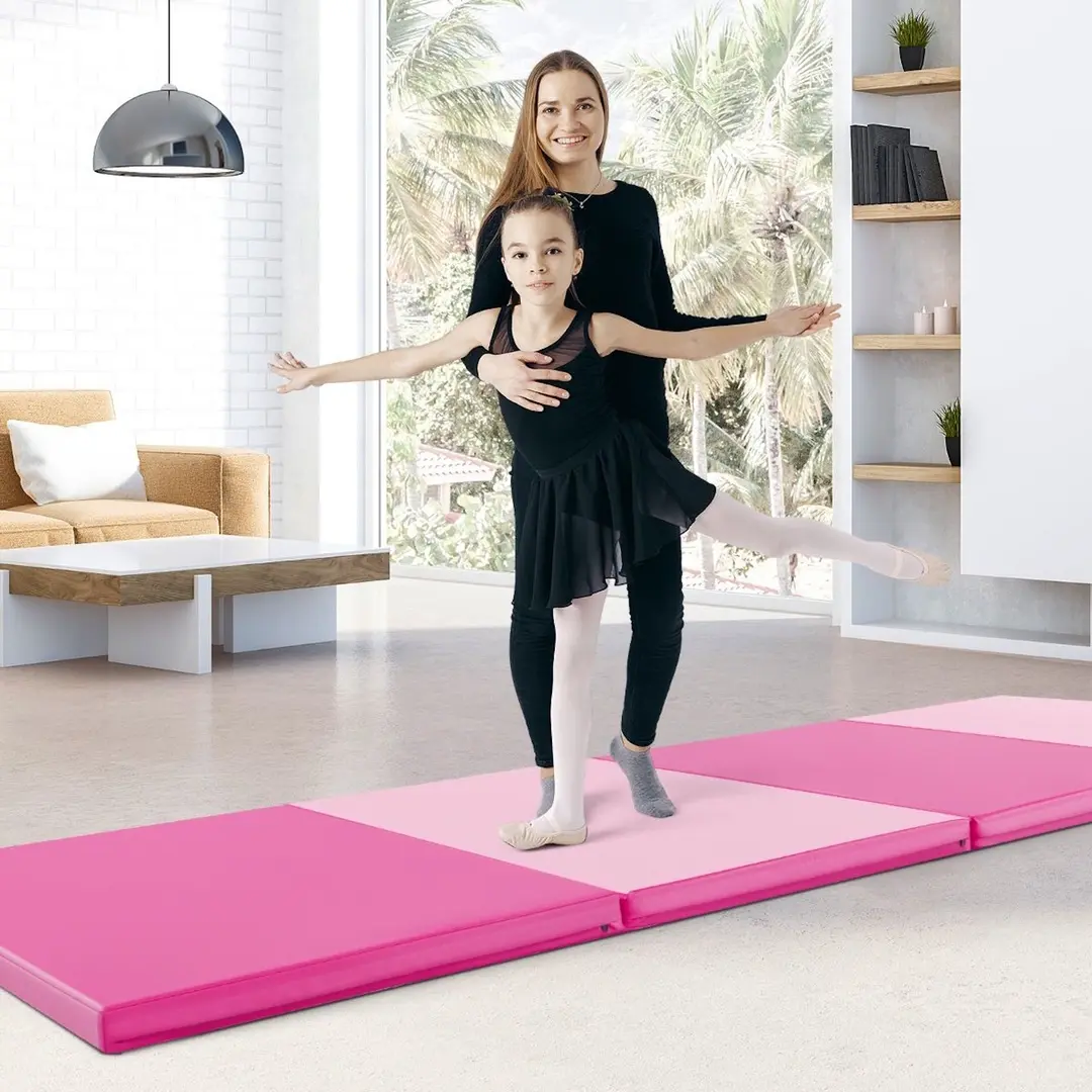 Saltea pliabila pentru gimnastica Costway FH10111RO (Pink)