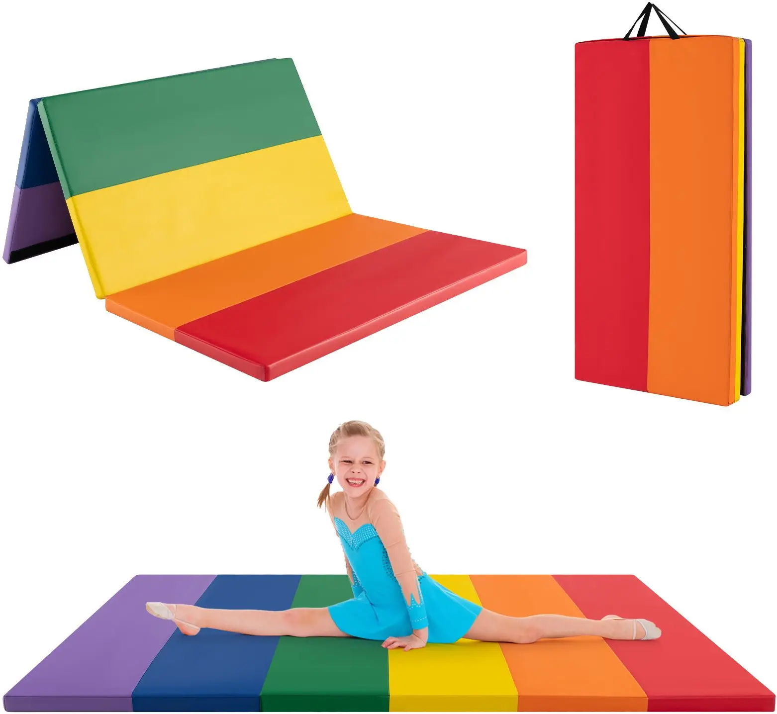 Saltea pliabila pentru gimnastica Costway FH10115CS (Multicolor) - 2