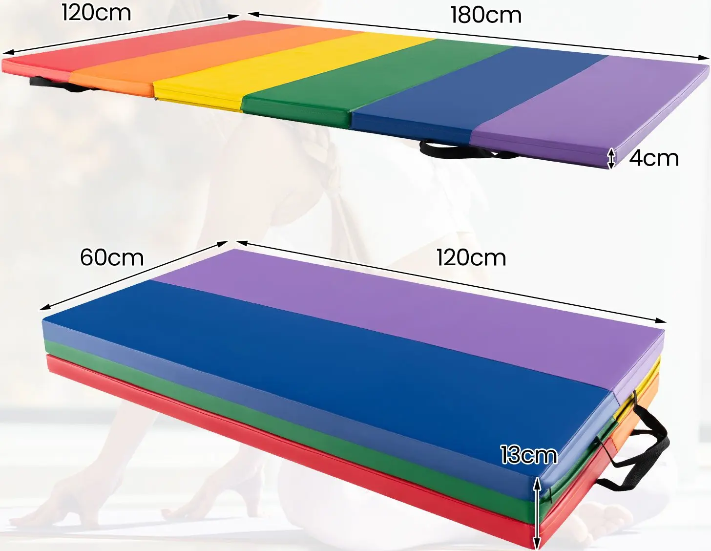 Saltea pliabila pentru gimnastica Costway FH10115CS (Multicolor) - 3