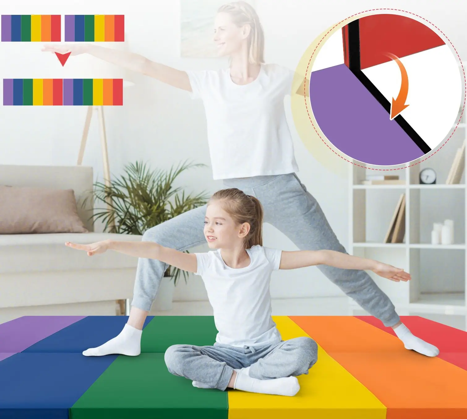 Saltea pliabila pentru gimnastica Costway FH10115CS (Multicolor) - 5