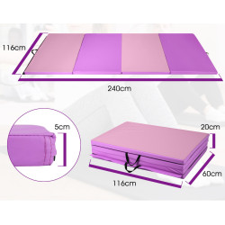 Складной гимнастический мат Costway SP37002ZF (Purple) Thumb