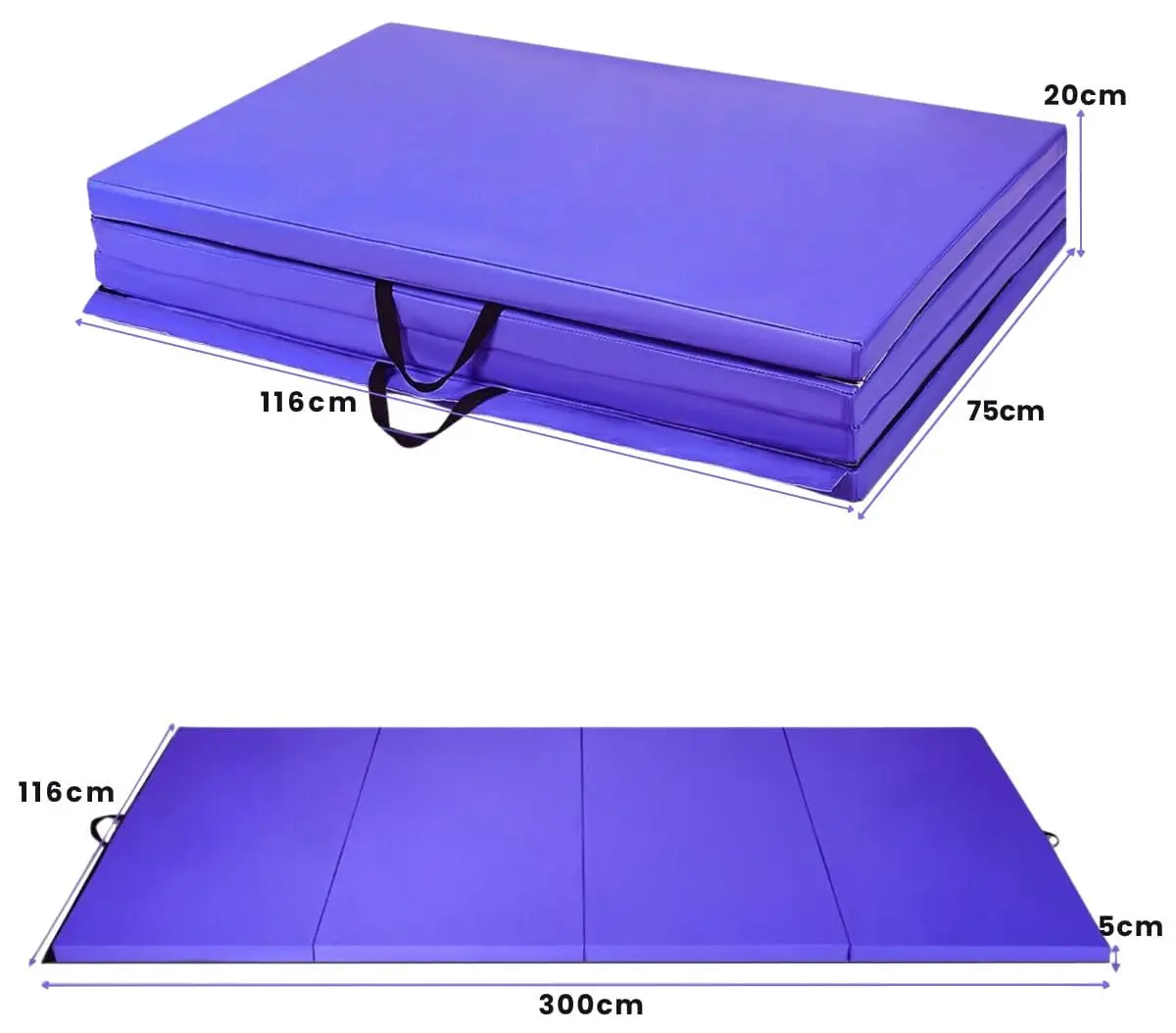 Saltea pliabila pentru gimnastica Costway SP37003SZ (Purple) - 4