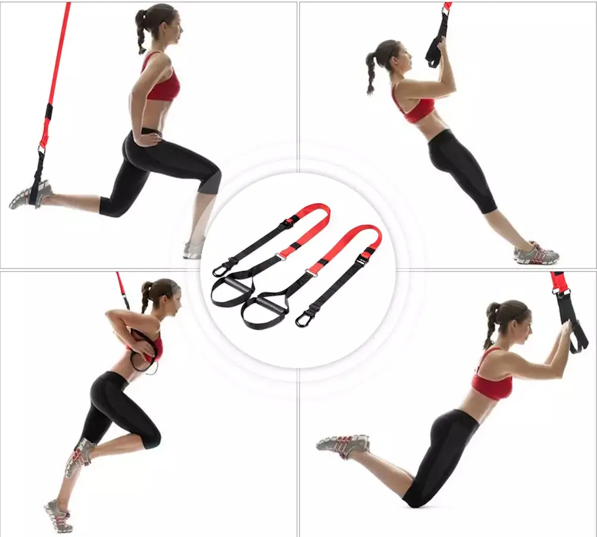 Corda de suspensie Costway SP36919 (Black/Red)