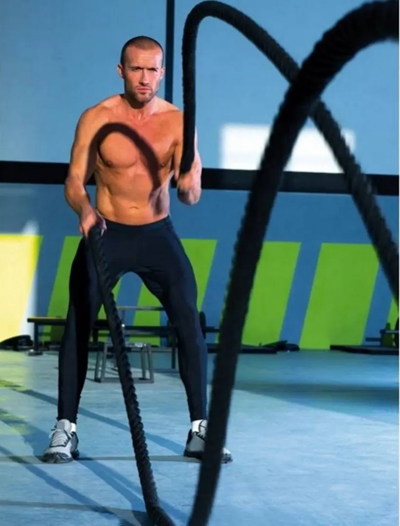 Канат для кроссфита Dayu Fitness DY-BT-063 5x1200cm (Black/Red)