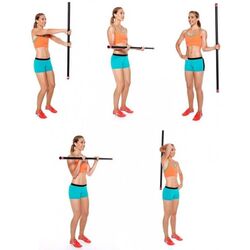 Baston gimnastic Dayu Fitness DY-BR-080 1kg (Black) Thumb