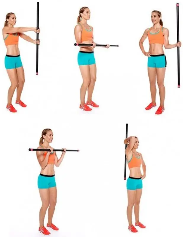 Baston gimnastic Dayu Fitness DY-BR-080 1kg (Black)