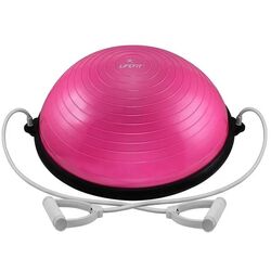 Minge echilibru pentru gimnastica DHS Bosu Ball 58cm (Pink)