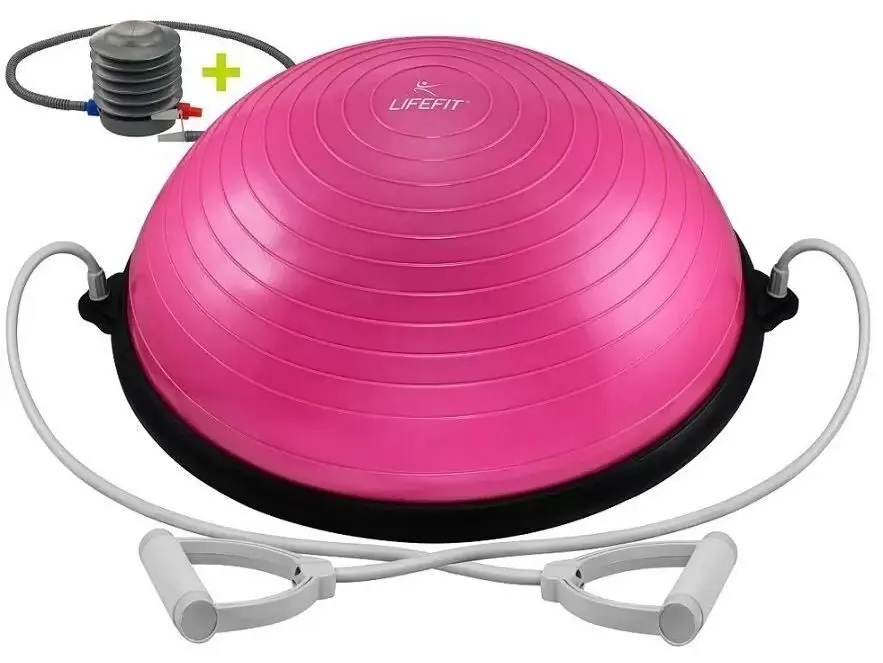 Minge echilibru pentru gimnastica DHS Bosu Ball 58cm (Pink) - 4
