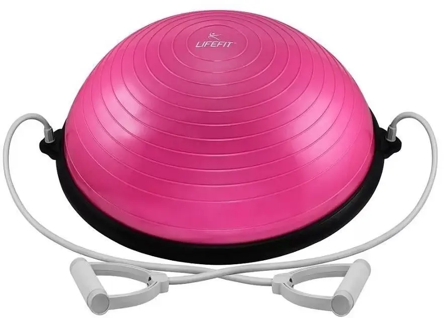 Minge echilibru pentru gimnastica DHS Bosu Ball 58cm (Pink)