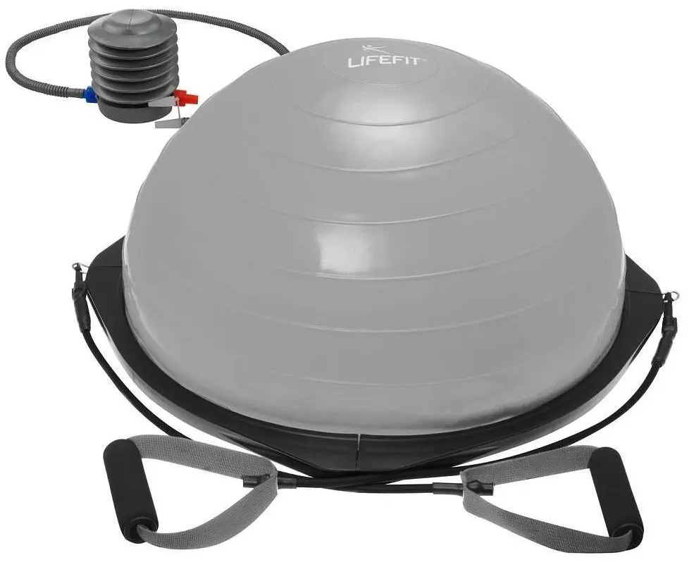 Minge echilibru pentru gimnastica DHS Bosu Ball 58cm (Silver) - 5