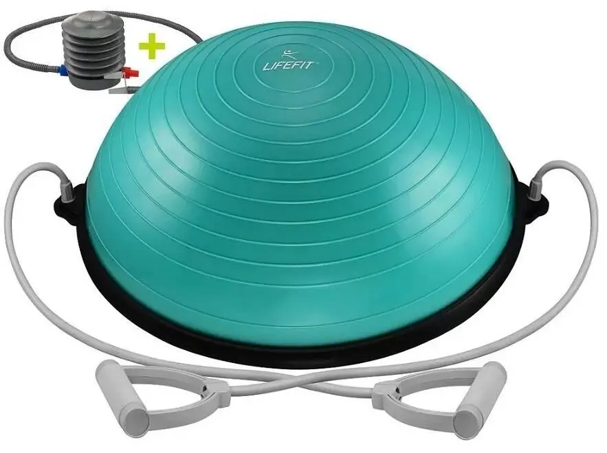 Minge echilibru pentru gimnastica DHS Bosu Ball 58cm (Turquoise) - 4