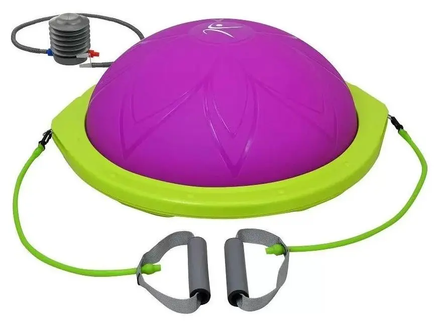 Minge echilibru pentru gimnastica DHS Bosu Ball 60cm (Purple/Green) - 2