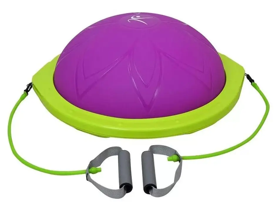 Minge echilibru pentru gimnastica DHS Bosu Ball 60cm (Purple/Green)