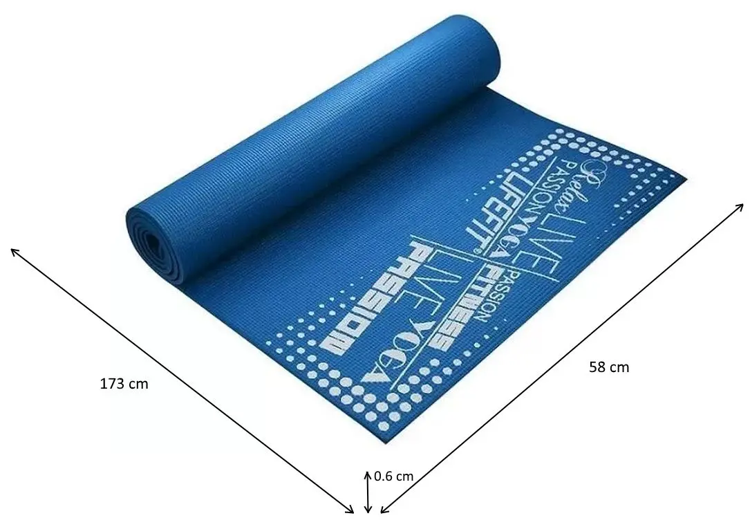 Covoras pentru yoga Dhs Slimfit 173x58x0.6cm (Blue) - 3
