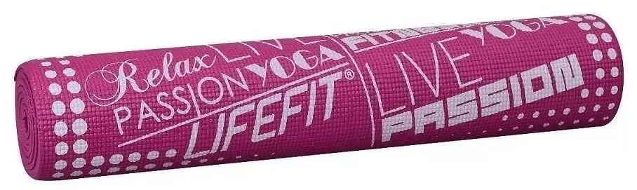 Covoras pentru yoga Dhs Slimfit 173x58x0.6cm (Burgundy) - 2