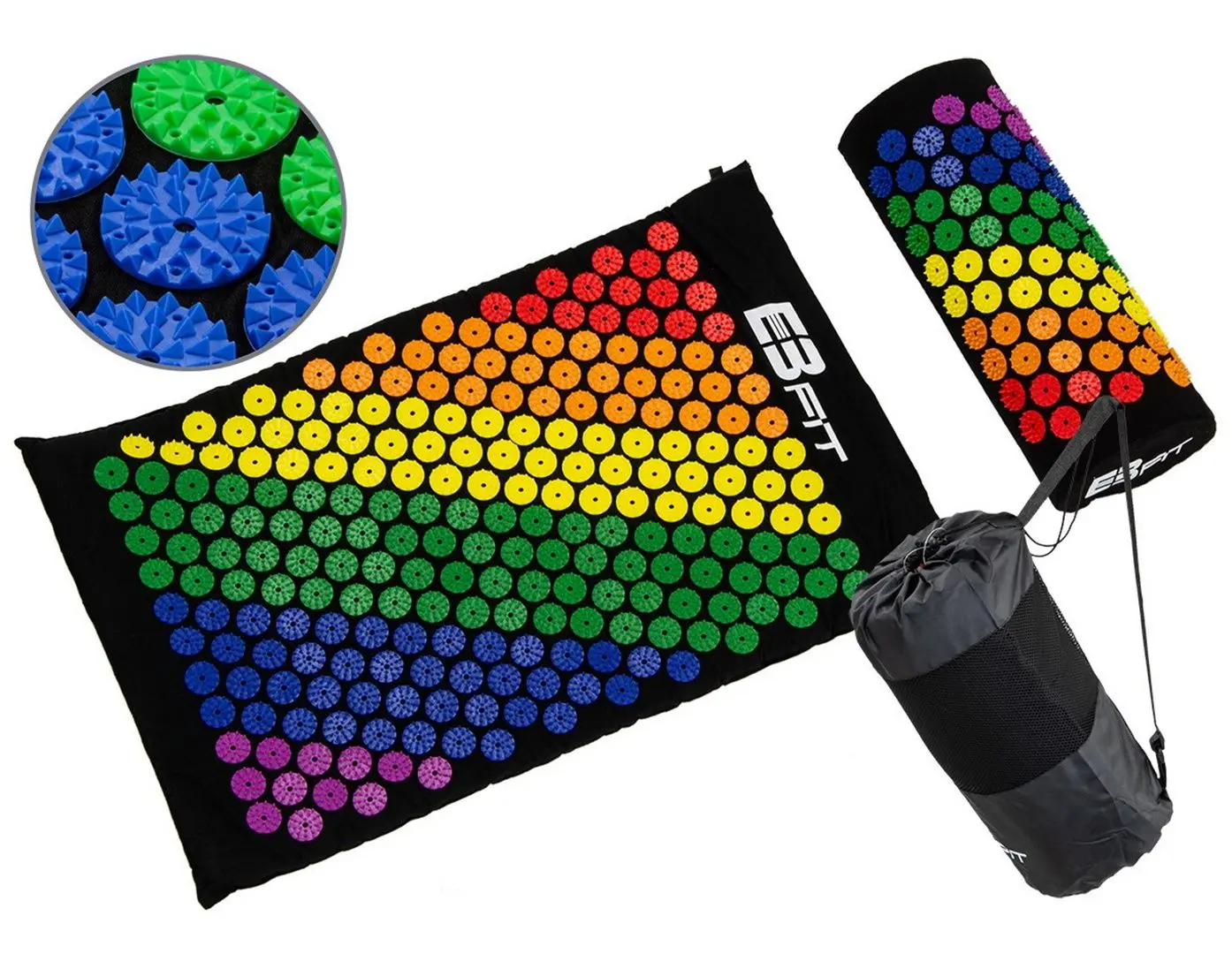 Saltea pentru presopunctură cu pernă EB Fit 1039398 (Multicolor) - 3