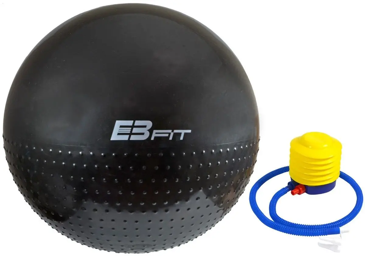 Fitball + pompa EB Fit Half Fit (Black)