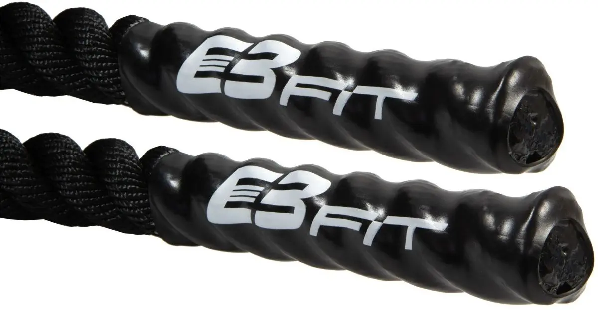 Franghie pentru crossfit EB Fit Crossfit Battle Rope 3.8x900cm (Black) - 5