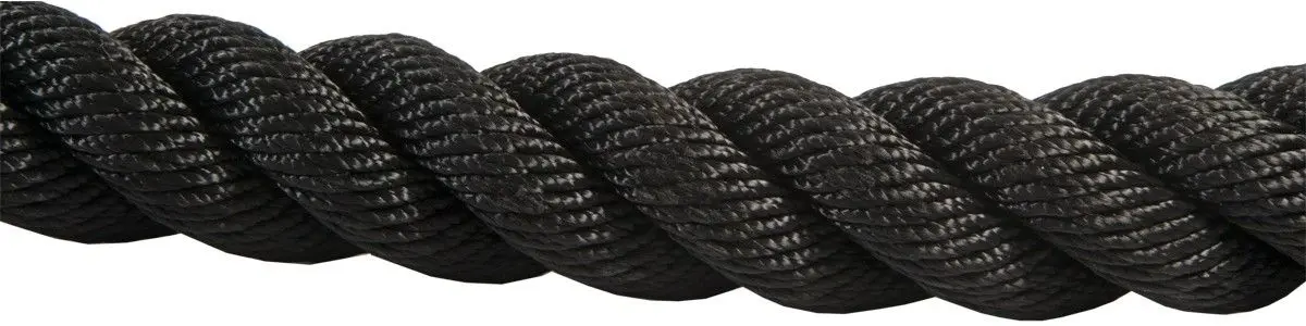 Franghie pentru crossfit EB Fit Crossfit Battle Rope 3.8x900cm (Black) - 6