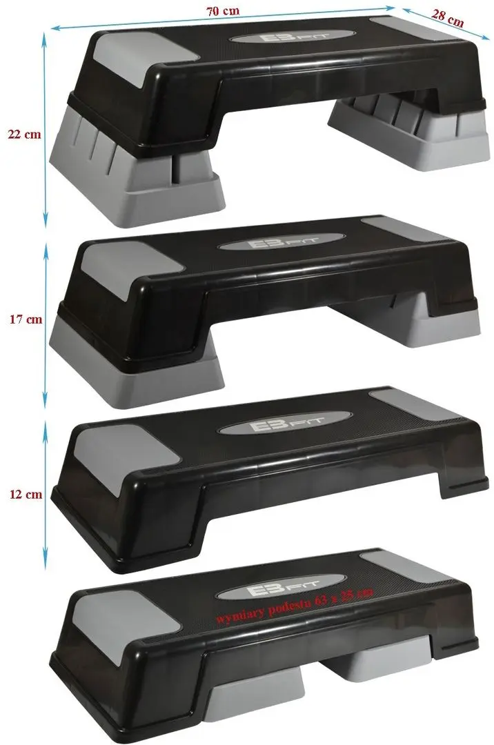 Step-platforma EB Fit Aerobic Step (Grey/Black) - 8