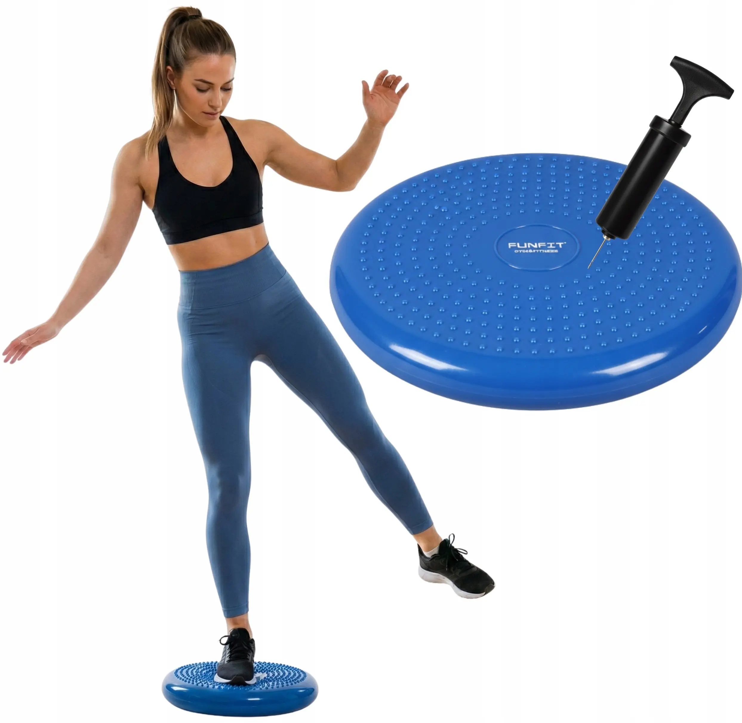 Надувная подушка для йоги Funfit Gym&Fitness 4828 (Blue) - 3