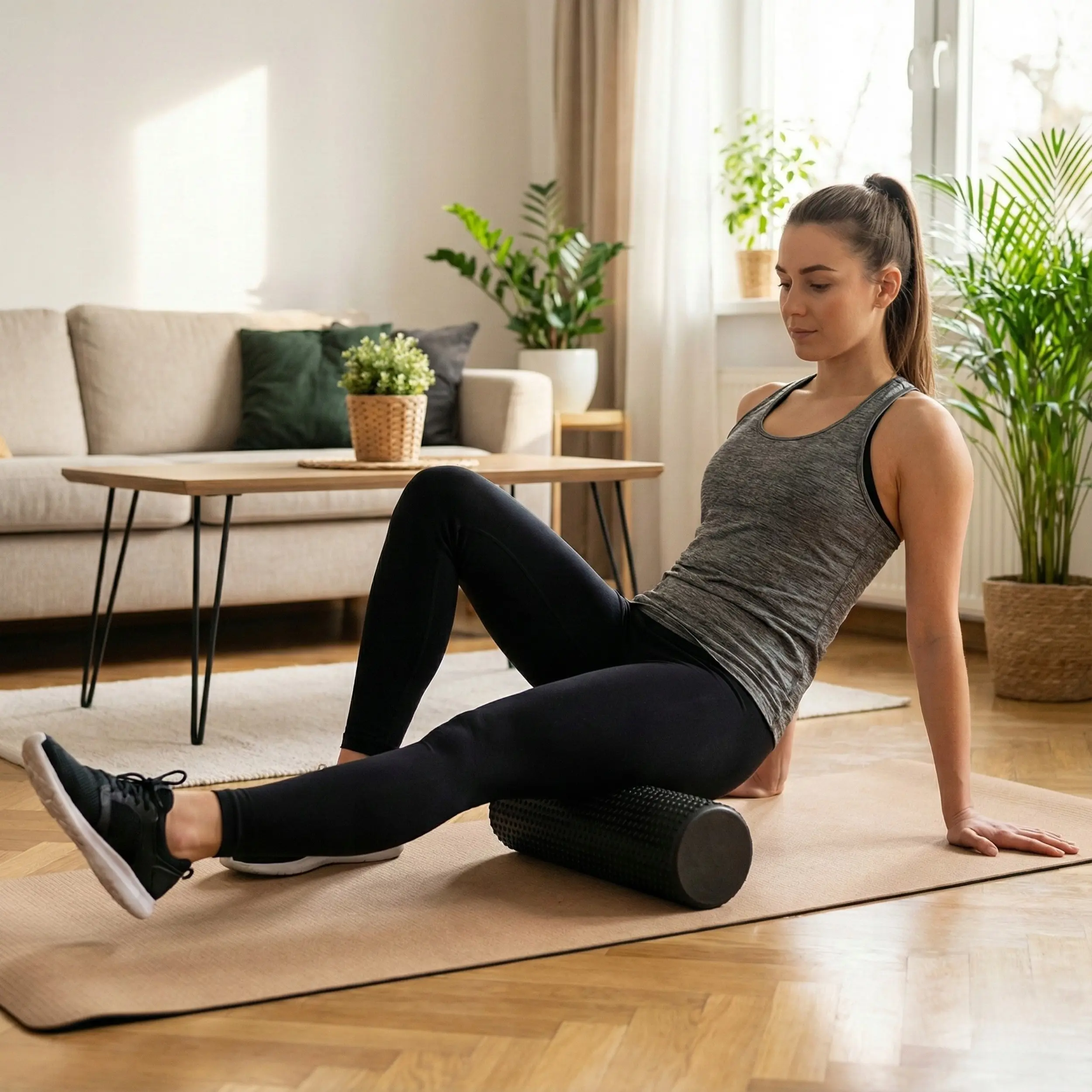 Ролик массажный Funfit Gym&Fitness 4827 (Black) - 3