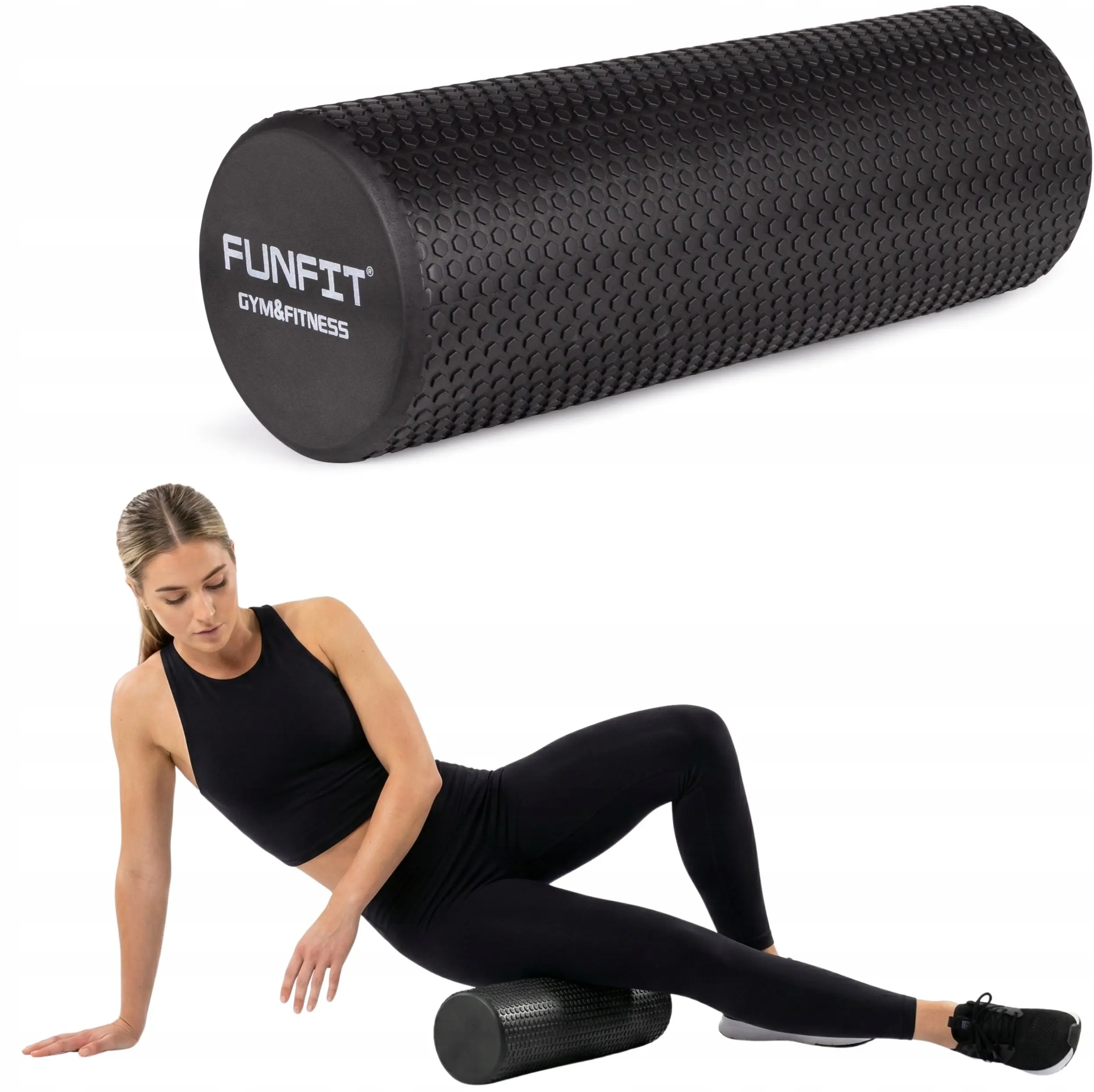 Ролик массажный Funfit Gym&Fitness 4827 (Black) - 2