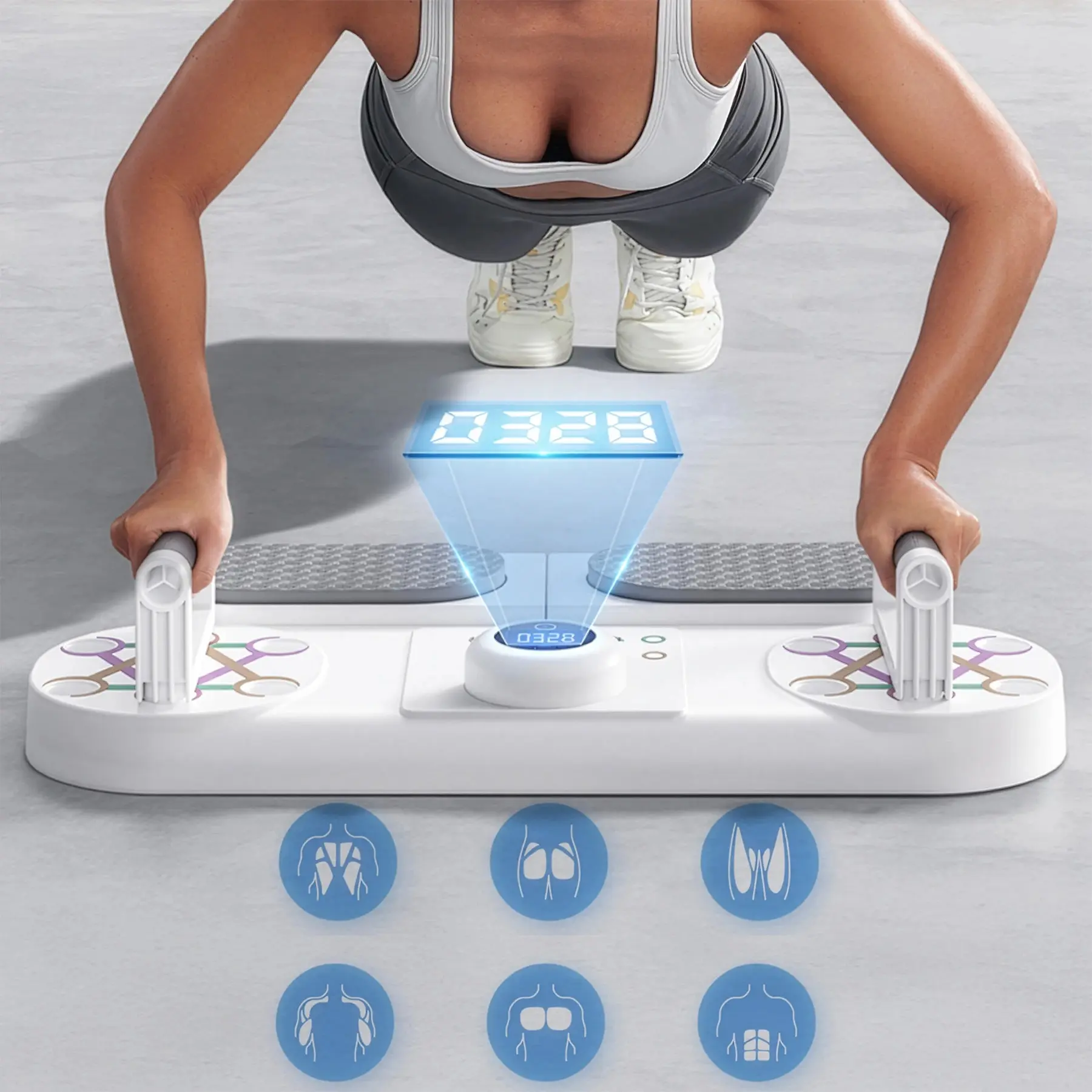 Placa pentru exercitii Hms DBP03 (White/Grey) - 6