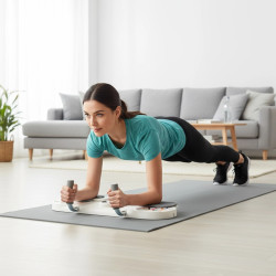 Placa pentru exercitii Hms DBP03 (White/Grey) Thumb