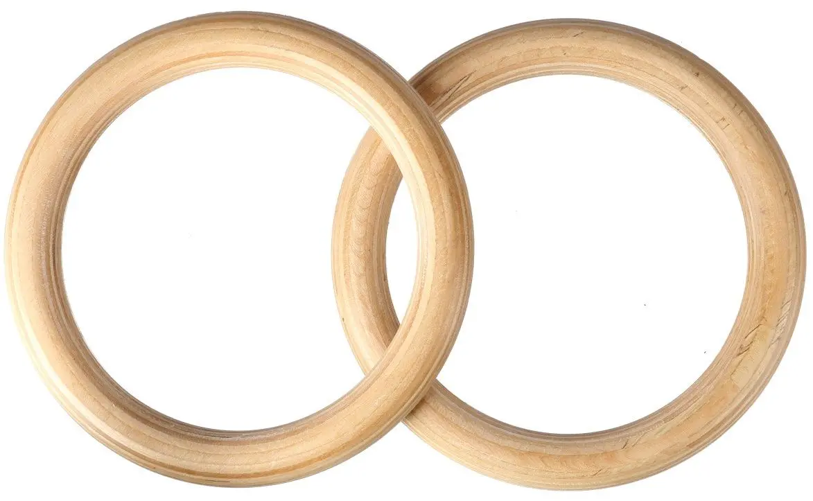 Гимнастические кольца HMS Premium TX08 (Black/Brown) - 2