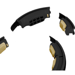 Магнитный массажный обруч с утяжелителем HMS HHM13 (Black/Gold) Thumb