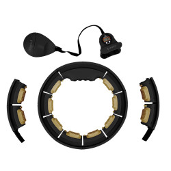 Магнитный массажный обруч с утяжелителем HMS HHM13 (Black/Gold) Thumb