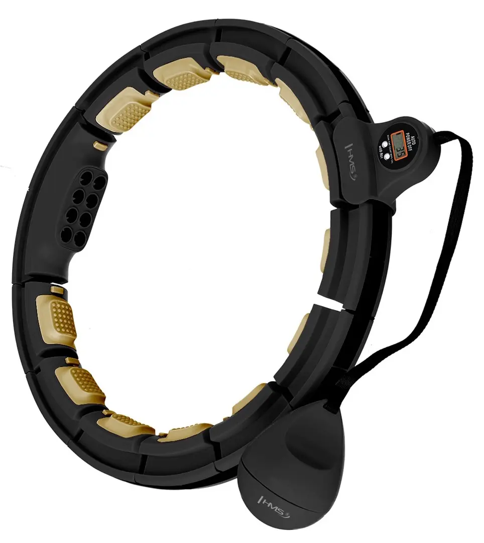 Магнитный массажный обруч с утяжелителем HMS HHM13 (Black/Gold)