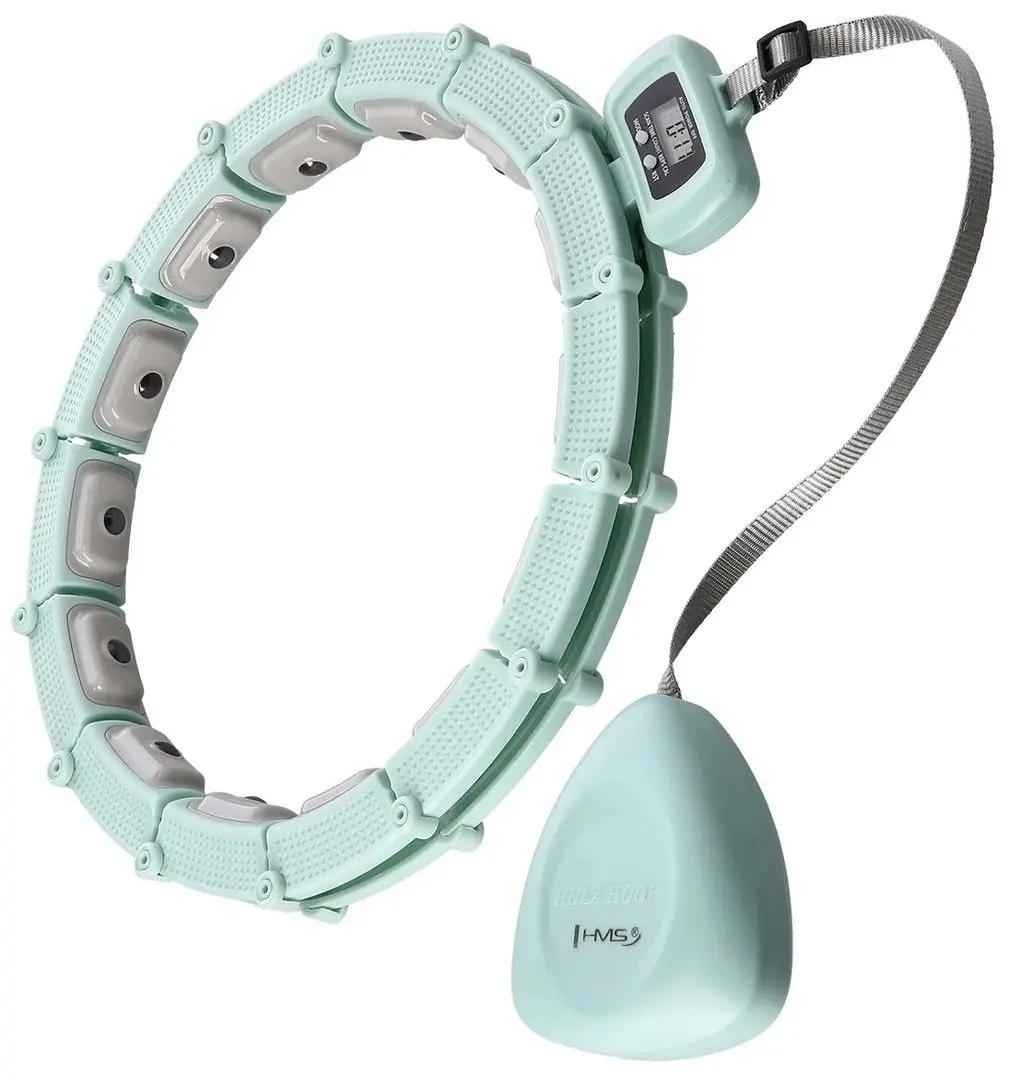 Магнитный массажный обруч с утяжелителем HMS HHM14 + пояс BR163 (Light Green)