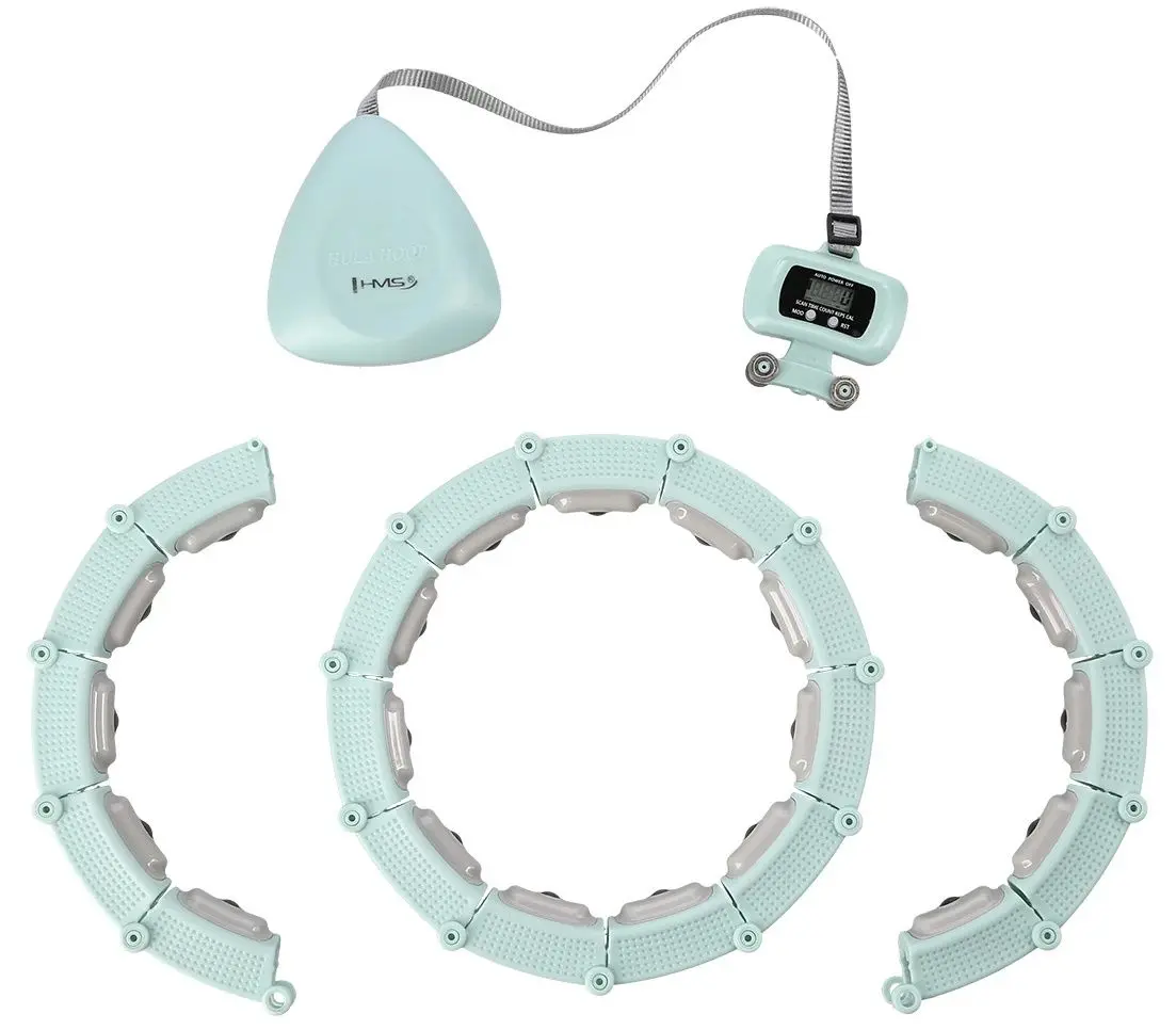 Магнитный массажный обруч с утяжелителем HMS HHM14 + пояс BR163 (Light Green)