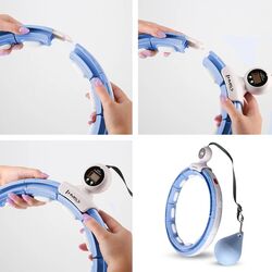 Cerc de masaj magnetic cu greutate HMS HHM15 + centura BR163 (Blue/White) Thumb