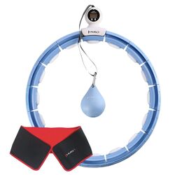 Cerc de masaj magnetic cu greutate HMS HHM15 + centura BR163 (Blue/White)