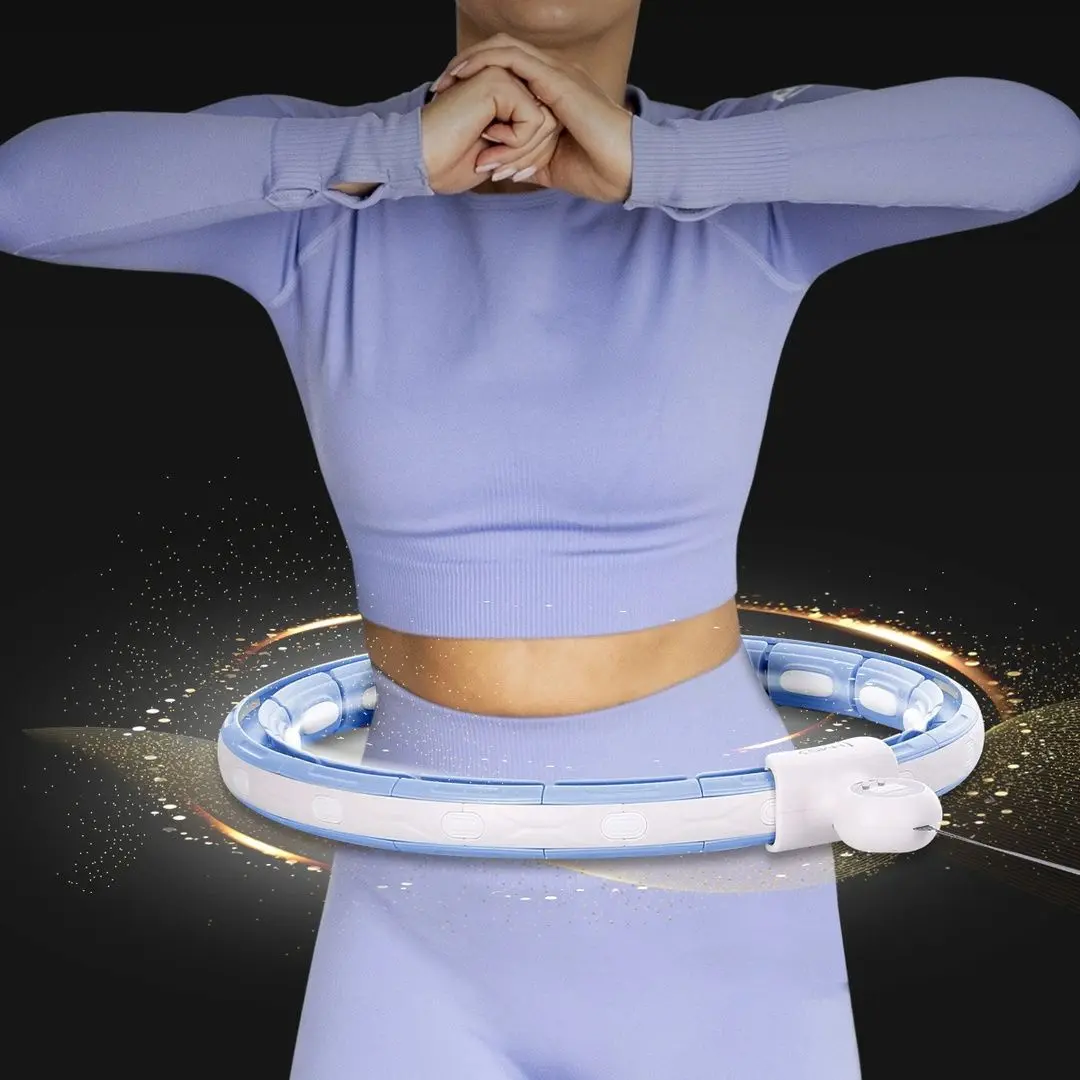 Cerc de masaj magnetic cu greutate HMS HHM15 + centura BR163 (Blue/White)