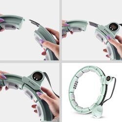 Массажный обруч с утяжелителем HMS HHM13 (Green) Thumb