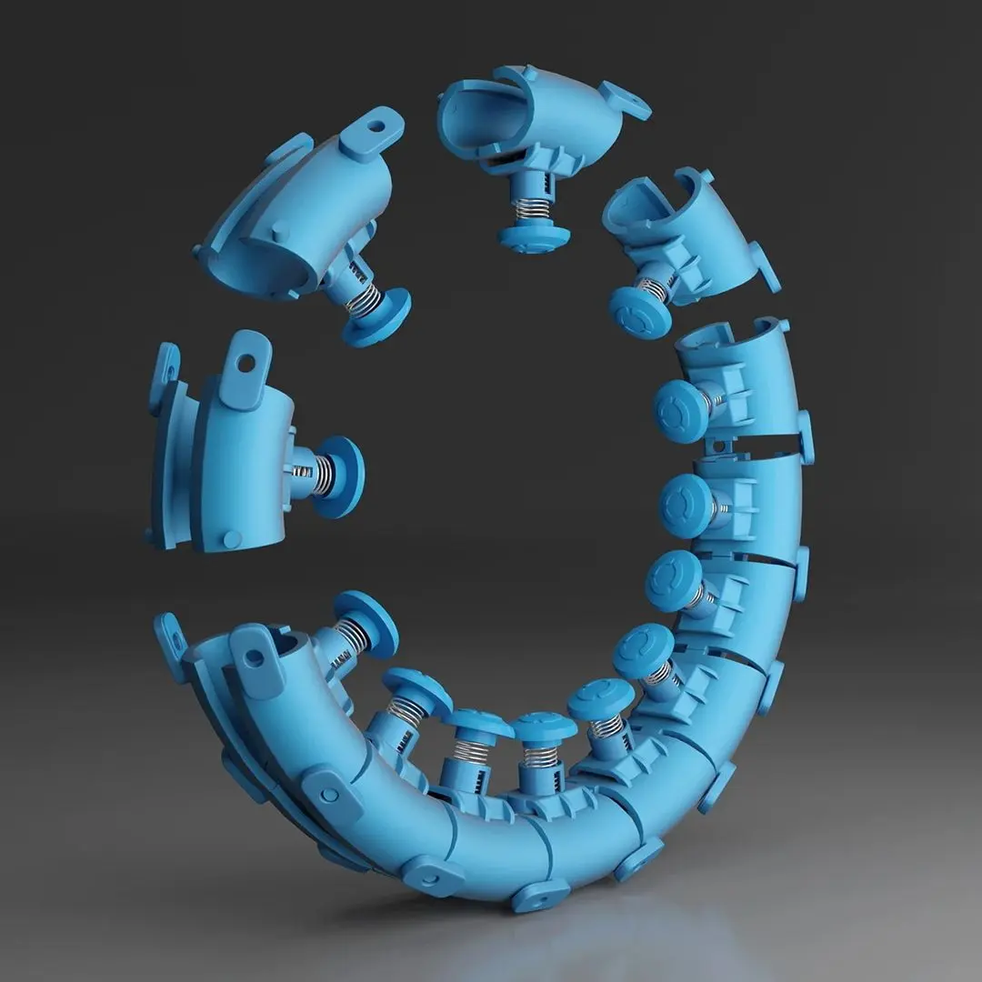 Массажный обруч с утяжелителем HMS HHW01 (Blue)