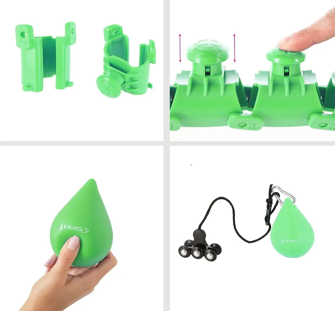 Cerc de masaj cu greutate HMS HHW01 (Green)