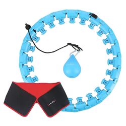 Массажный обруч с утяжелителем HMS HHW01 + пояс BR163 (Blue)