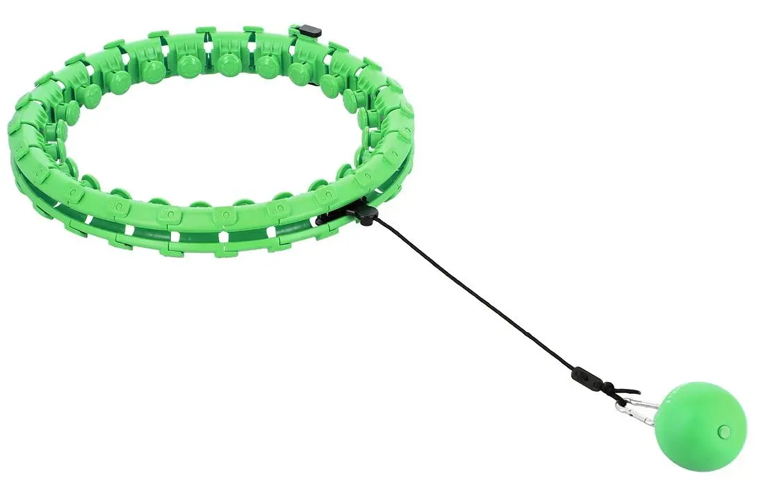 Массажный обруч с утяжелителем HMS HHW01 + пояс BR163 (Green) - 3